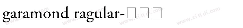 garamond ragular字体转换